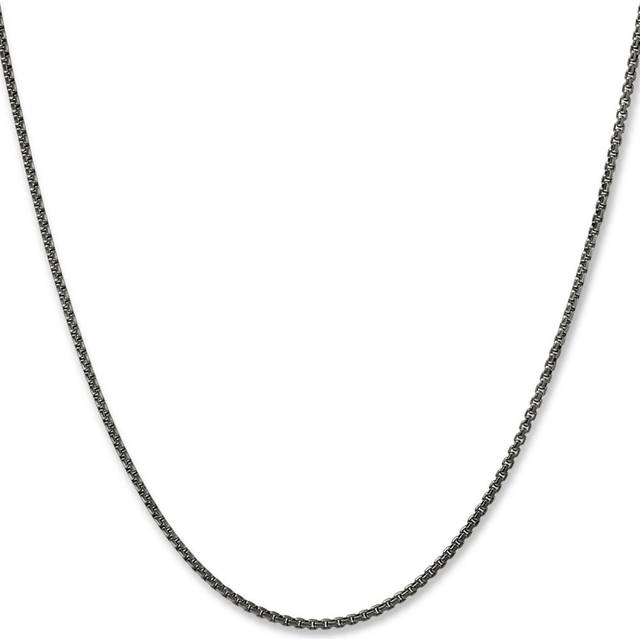 John Hardy - sterling silver box chain necklace - men - Oxidised Sterling Silver - 55