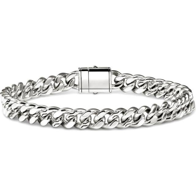 John Hardy - curb-chain bracelet - men - Sterling Silver - XL
