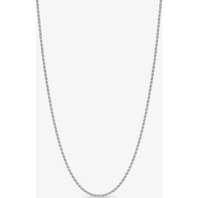 Simply Silver Simply Silver Sterling Silver 925 Textured Chain Necklace