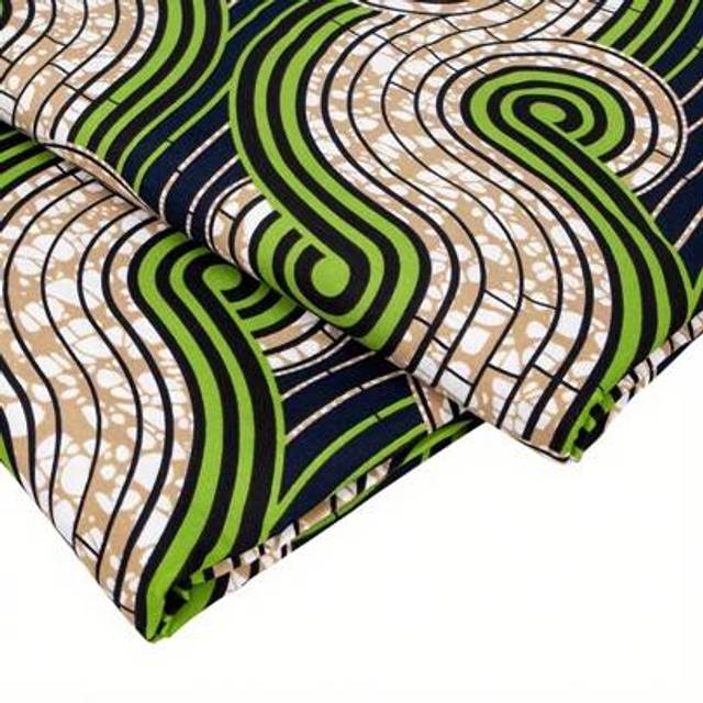 SHEIN 1pc 6 Yard African Batik Retro Printed Fabric Double-Sided Geometric Retro Printed Fabric African Costume Fabric For Party Wedding Cloth African Costu