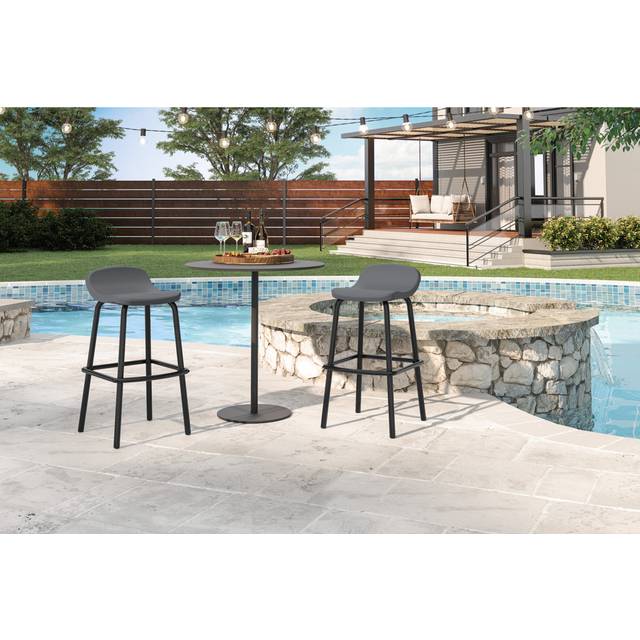 Outdoor Bar Stools - Resin - L53 x W46 x H90 cm