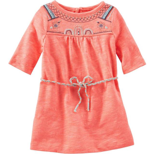 OshKosh B'gosh Baby Girls' Embroidered Knit Dress (Baby) - Orange - 6 Months