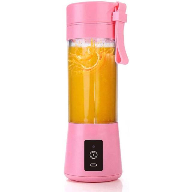Bärbar mixer för shakes och smoothies Personlig storlek enstaka serveringsfärdig fruktjuicerbägare rosa