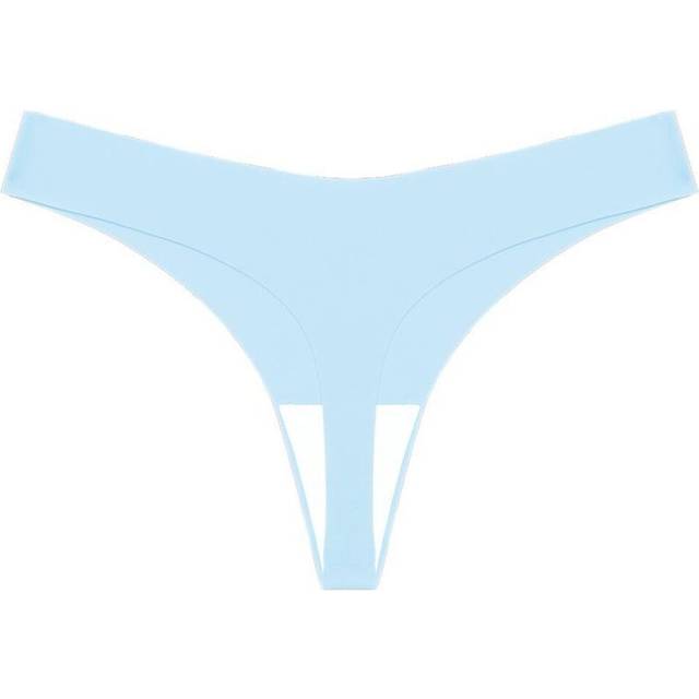 (blue, XS) FINETOO Women Seamless G-String Sexy Low-Waist Thongs Bikini Panties Soft and Comfortable