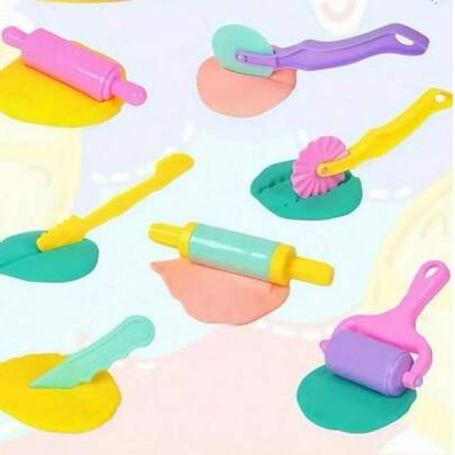 SHEIN 7/22pcs Color Clay Tool Set, Including Plastic Animal Knives And Accessories, Various Colors Of Color Clay Crafts, Crafts, Interactive Tools, Color Cl