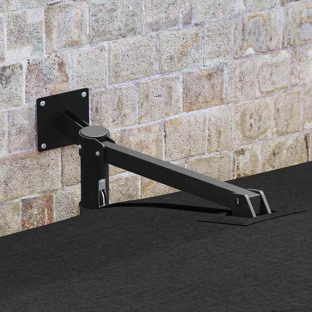 vidaXL Garden Parasol Black, Black 248.5 x 247.5 x 160 cm
