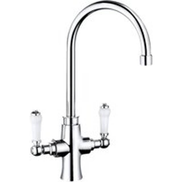 Traditional Dual Handle Kitchen Mixer Tap, Chrome