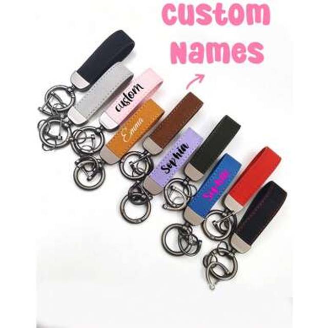 SHEIN Personalized Name Keychain, Personalized Large Ring Keychain - Custom Keychain - Wristband Keychain - Bag Pendant - Car Keychain - Women&#39;s Gift - Lugg