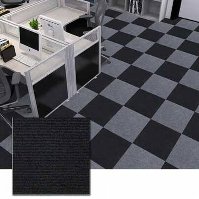 SHEIN 10/20PCS Self Adhesive Carpet Tiles Commercial Office Home Shop Retail Flooring 30 X 30cm