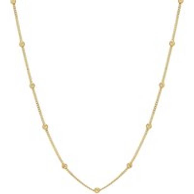 Fine 14ct Solid Gold Satellite Beaded Chain Necklace