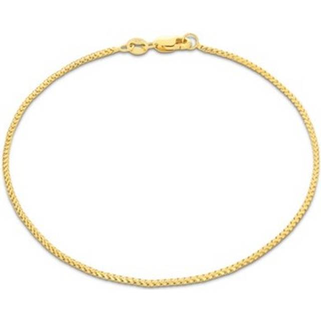 10k Yellow Gold Solid Franco 1.1mm-6mm Diamond Cut Spiga Chain Bracelet 7 8 9