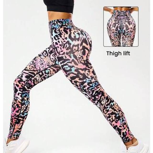 SHEIN Women&#39;s Leopard Pattern High Waist Everyday Fitness Leggings, Animal Print Workout Leggings, Leopard Print Leggings