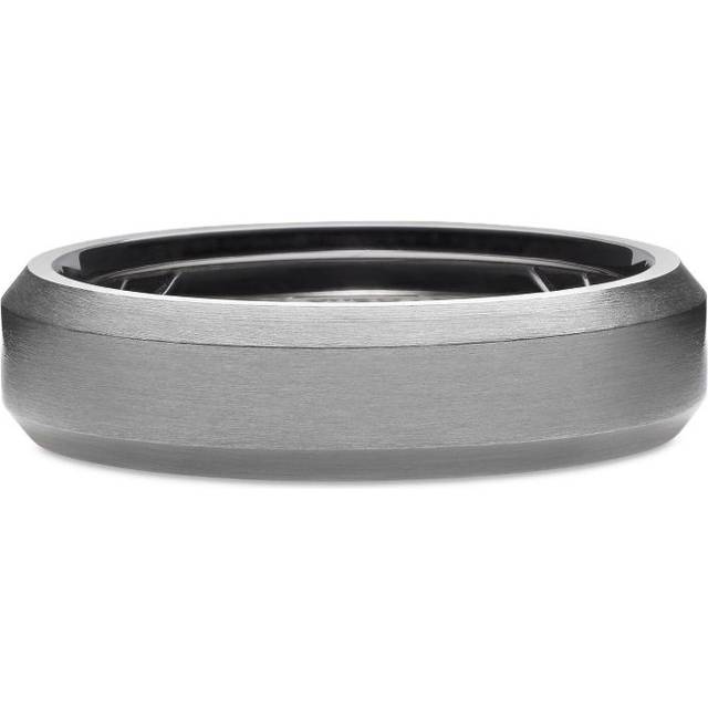 David Yurman - Beveled band ring (6mm) - men - Titanium - 11 - Silver