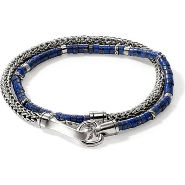 John Hardy - sterling silver lapis lazuli heishi bracelet - men - Lapis Lazuli/Sterling Silver - M