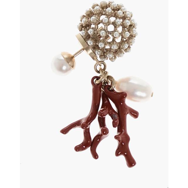 Single Earring with Coral Detail size Unica (Unica)
