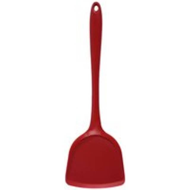 Groofoo - Silicone Spatula Heat Resistant Anti Stick Kitchen Cooking Spatula Cookware With Comfortable Handle Red