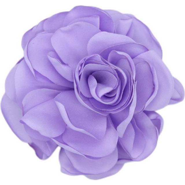 (light purple) 1PC Handmade Lapel Pin Gift Fabric Corsage Flower Brooch Cloth Elegant Accessories Wome Art
