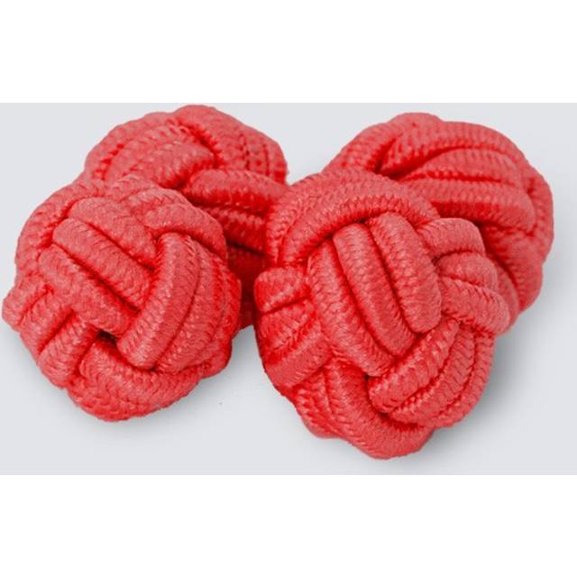 Hawes & Curtis Red Silk Knot Cufflinks Size: One Size