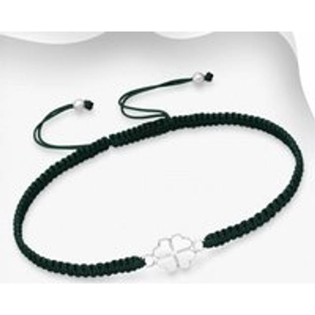 John Greed Signature Silver Green Toggle Clover Bracelet For Women - green/silver