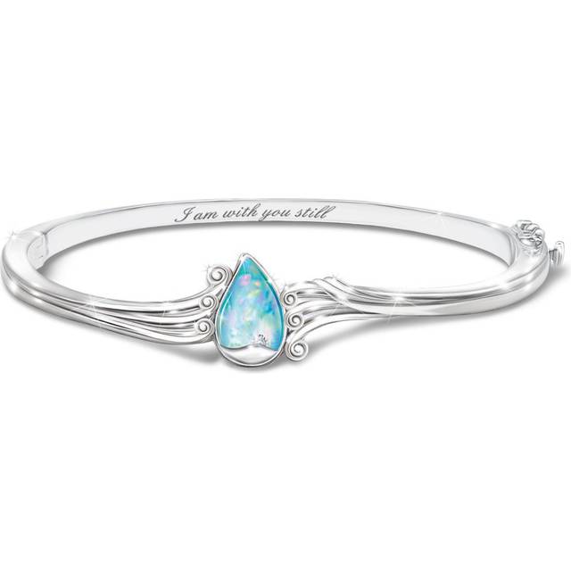 'I Am With You Still' Diamond & Lab-Grown Opal Bracelet