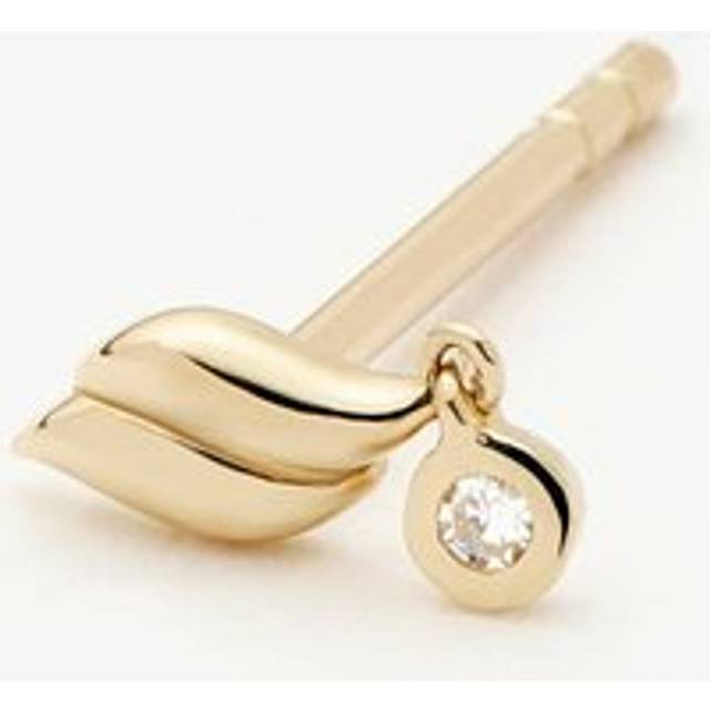 Fine Savi Single Stud Earring | 14ct Solid Gold/Diamond