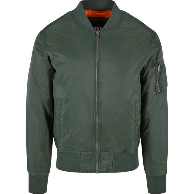 (M, Olive) Urban Classics Mens Basic Bomber Jacket