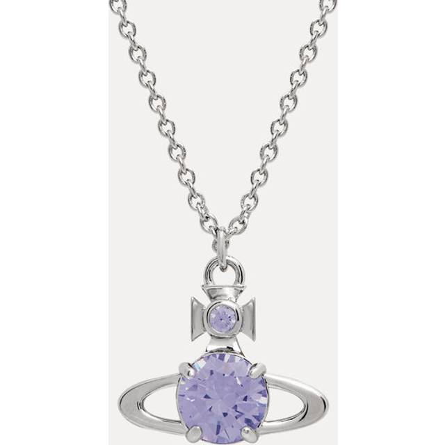 Vivienne Westwood Reina Large Pendant Necklace Platinum-light-lavender-cz Platinum-light-lavender-cz Women - PLATINUM-LIGHT-LAVENDER-CZ - ---