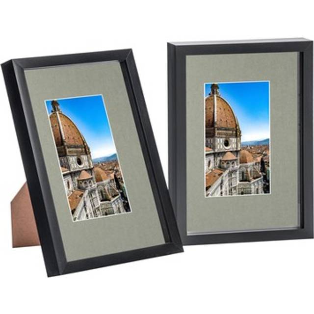3D Shadow Box Frames with A5 Mount - A4 (8" x 12") - Black Mount - Pack of 2 - One Size