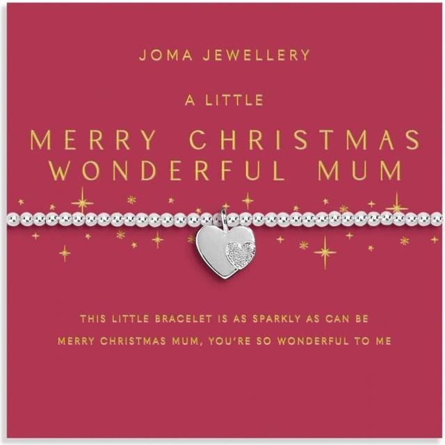 Joma A Little Merry Christmas Wonderful Mum Bracelet - Silver