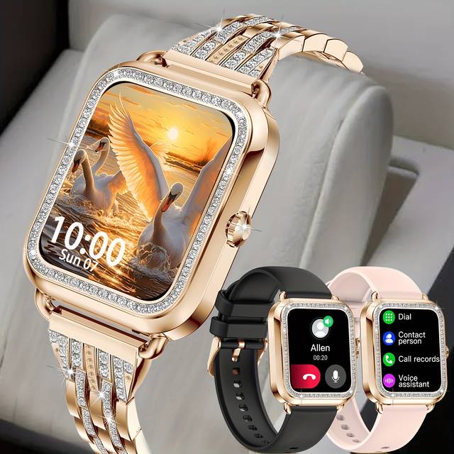 TEMU Innofovo Luxury Smartwatch - Wireless Call/, 1.59" Touchscreen With , Weather Forecast, , Message Notification, Designed For Fashionable , Ip68 Waterproof Sports Watch, Men's/women's Holiday Gift