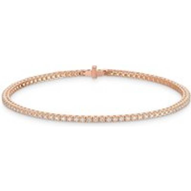 9ct Rose Gold Diamond Tennis Bracelet