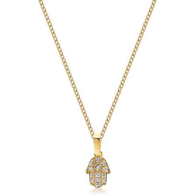 Nialaya Jewelry - Hamsa necklace - women - Gold Plated Brass/glass - 40