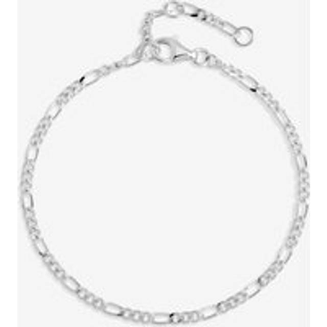 Simply Silver Simply Silver Sterling Silver 925 Figaro Chain Bracelet - Gift Pouch