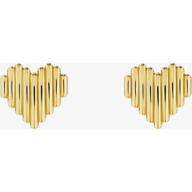 Ted Baker Linrie Gold Tone Plated Heart Stud Earrings TBJ3685-02-03