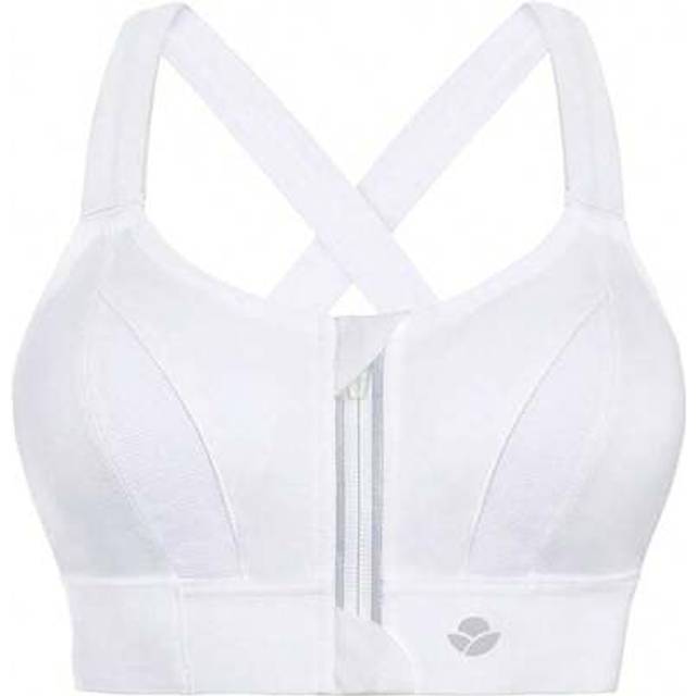 SHEIN YIANNA Women High Impact Sports Bra Plus Size Zip Front Fastening Bras Padded Adjustable Strap