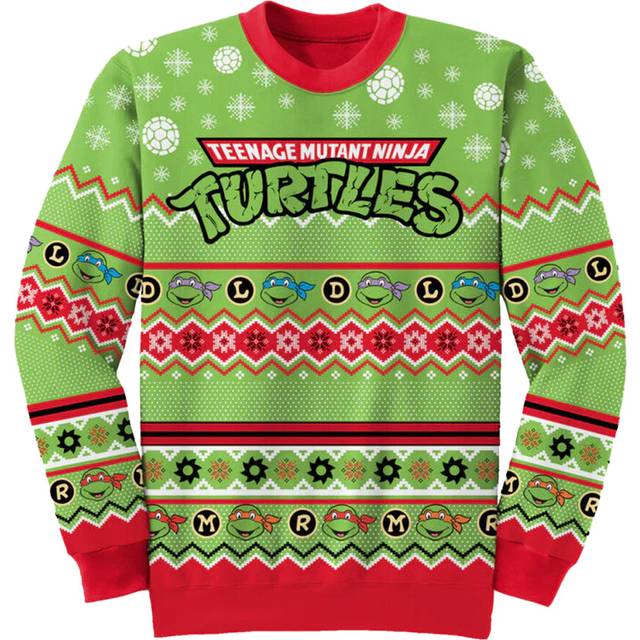 Teenage Mutant Ninja Turtles Unisex Adult LDRM Repeat Print Jumper M red/green
