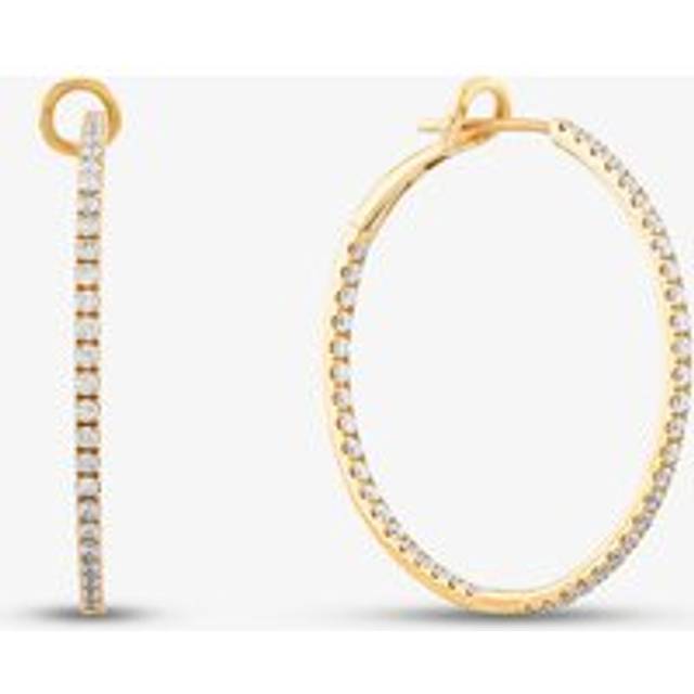 18ct Yellow Gold 0.94ct Briliant Cut Diamond Hoop Earrings EA25382KY18DD