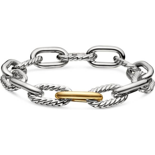 David Yurman - 18kt yellow gold and sterling silver DY Madison chain bracelet (11mm) - women - 18kt Gold Plated Silver - S