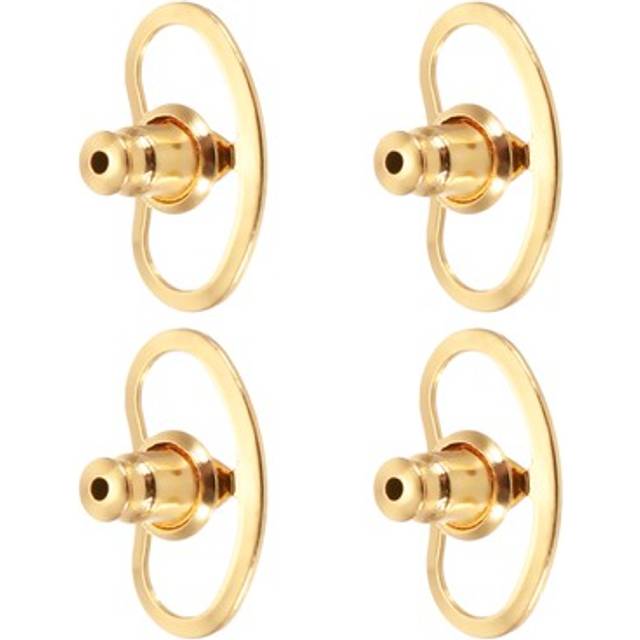 Earring Backs Support Lifter With Locking(golden, Pack Of 4)