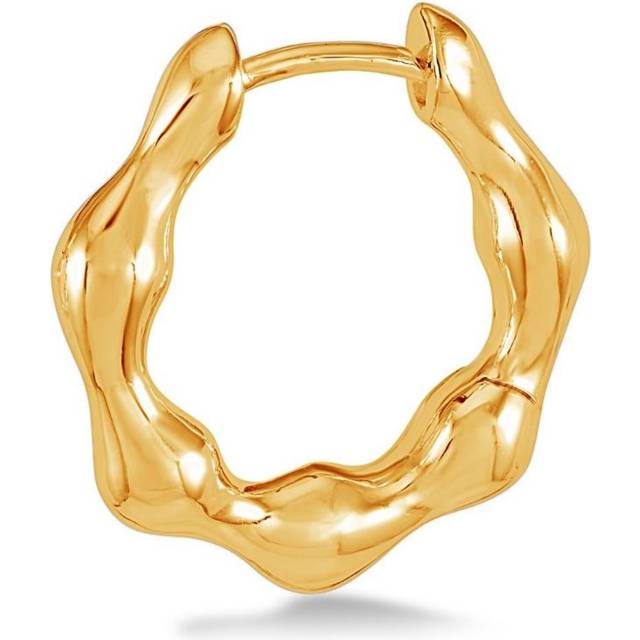 DOWER AND HALL - Waterfall hinged single hoop - men - 18kt Gold Plated Silver - One Size