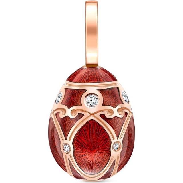 Fabergé - 18kt rose gold Heritage Egg diamond charm - women - White Diamond/18kt Rose Gold - One Size - Red