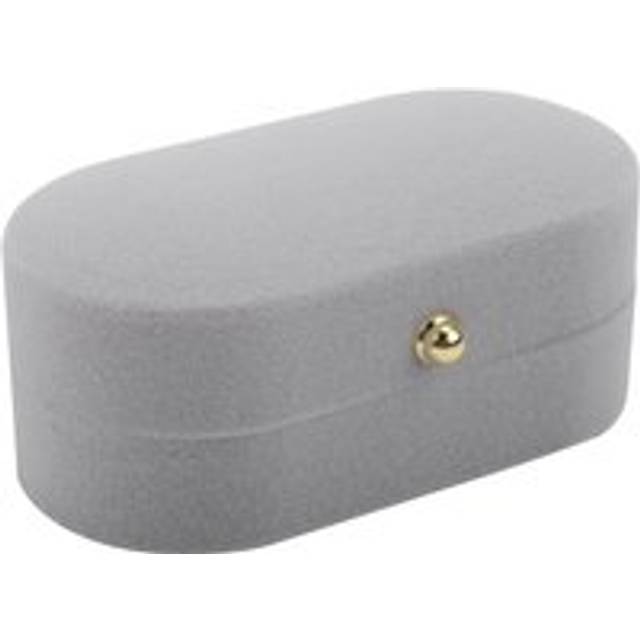 Velvet Silk Pair Ring Box Wedding Ring Box Single Ring Box Wedding Proposal Farewell Jewelry Box-Gray