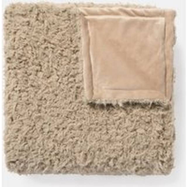 OHS Bubble Faux Fur Throw - Natural