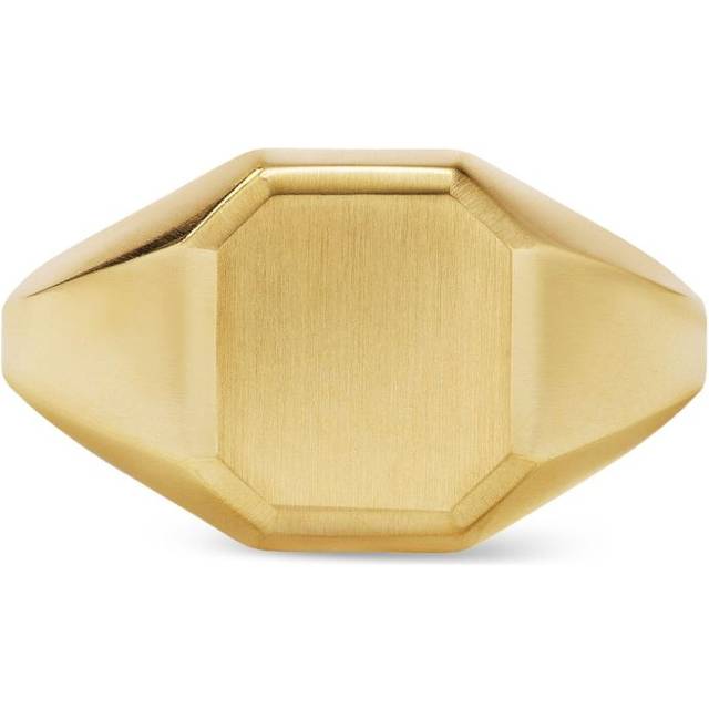 David Yurman - 18kt yellow gold Streamline signet ring (14mm) - men - 18kt Yellow Gold - 10