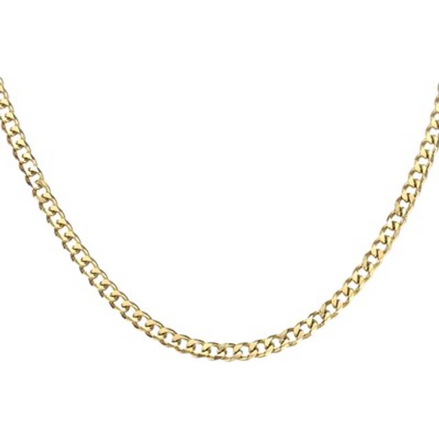 Mens Chains Necklaces 3.5mm 9 Inch Long Stainless Steel Chain Necklace, Gold