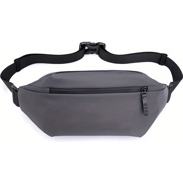 TEMU 1pc Men's Chest Bag, Nylon Crossbody Fanny Pack, Outdoor Bottle Carrier Waist Bag
