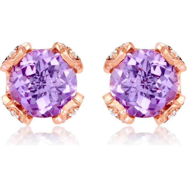 Le Vian® Strawberry Gold 3.81 Ct. Tw. Diamond & Pink Amethyst Earrings
