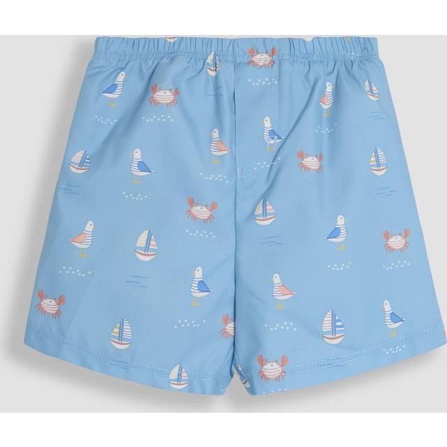 Jojo Maman Bébé JoJo Maman Bébé Pale Blue Swim Shorts With Nappy