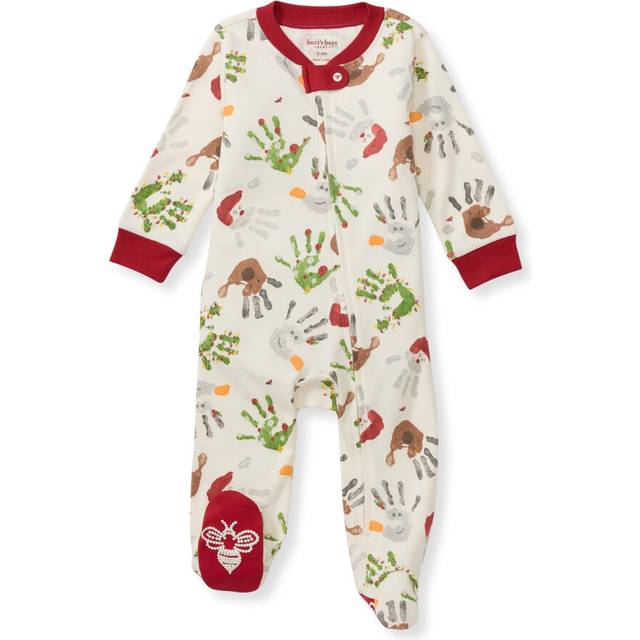 Burt's Bees Baby Girls Footed One-piece Pajamas  Sleep and Play Loose Fit  100% Organic Cotton  Sizes NB to 6-9 Months