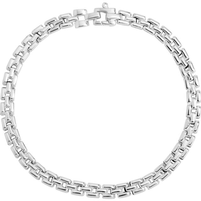 Simply Silver Simply Silver Sterling Silver 925 Premium Polished Gate Chain Bracelet